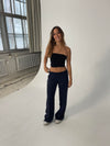 Britney lavtaljede suit bukser - navy