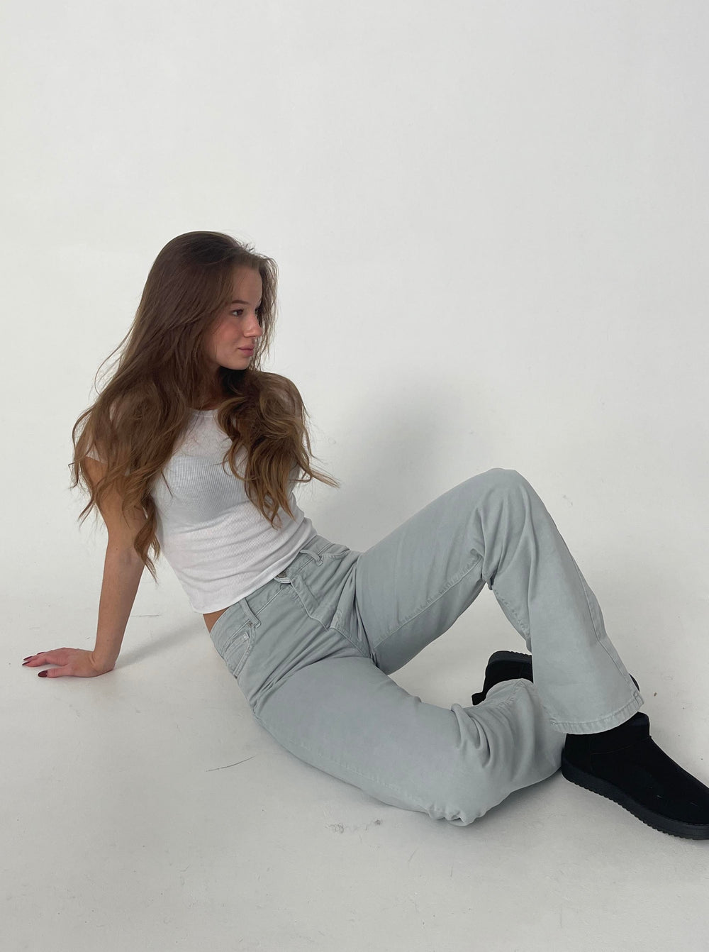 Josie jeans - Lysegrå