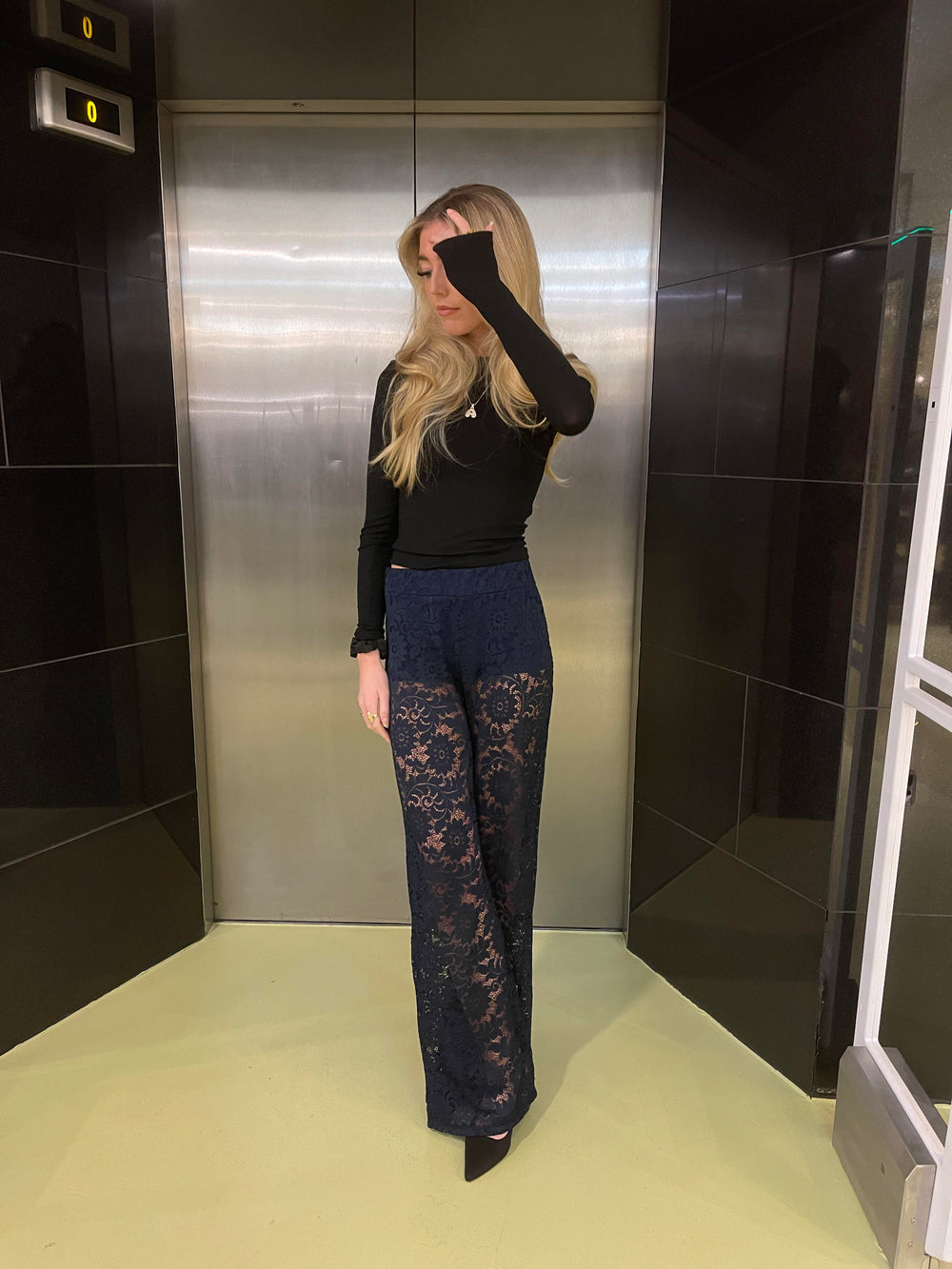 Marla blonde bukser - Navy