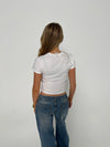 "Cowboy boots" baby tee - Hvid