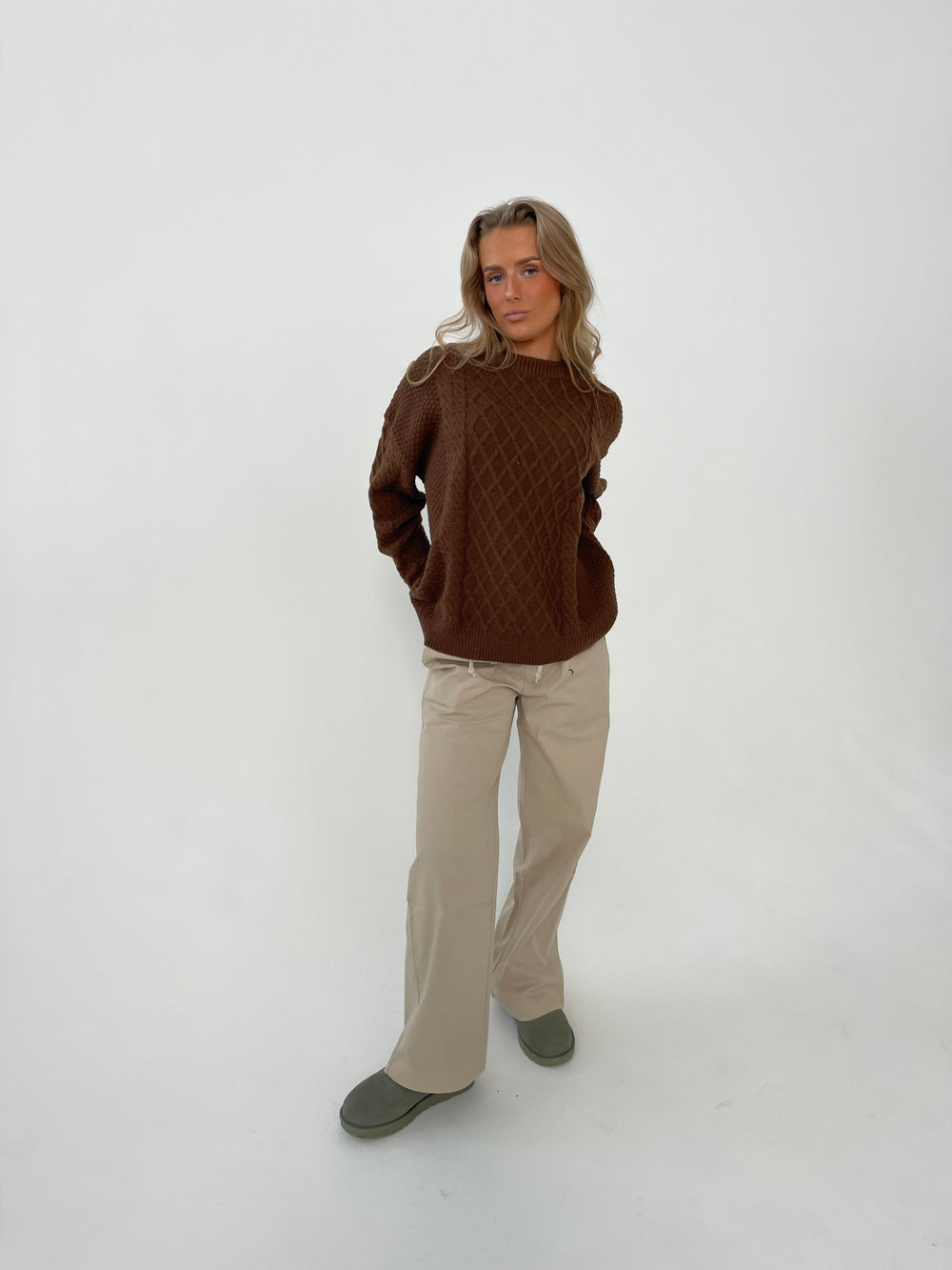 Lucille bukser med snørelukning - Beige