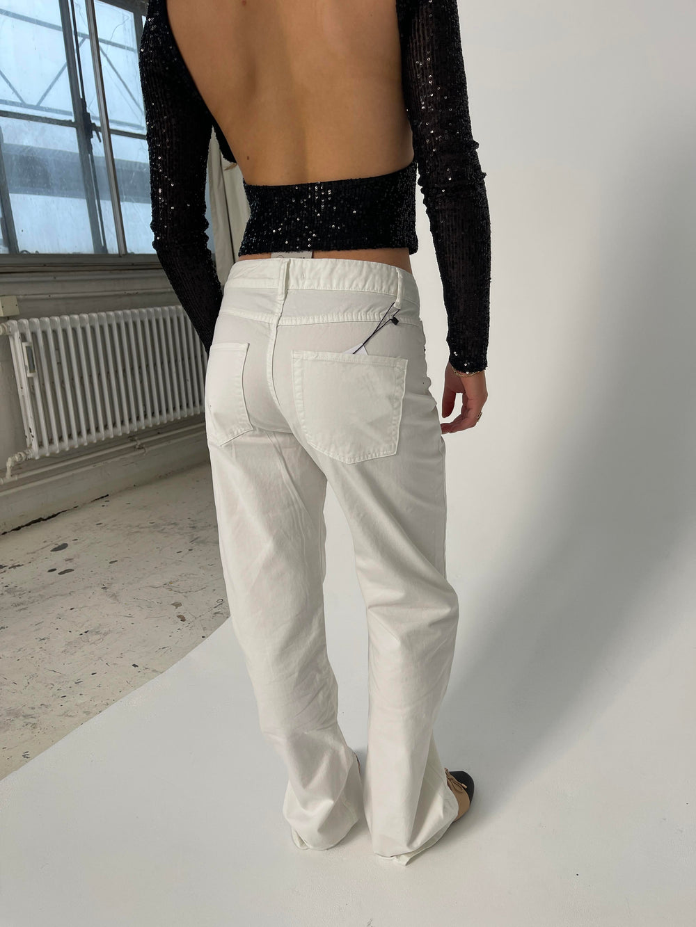 Anemon oversized jeans - Hvid