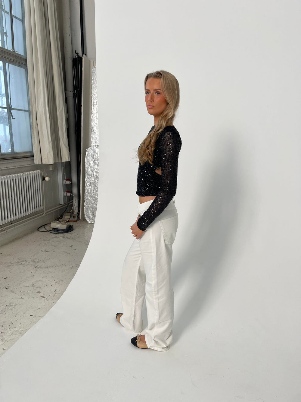 Anemon oversized jeans - Hvid