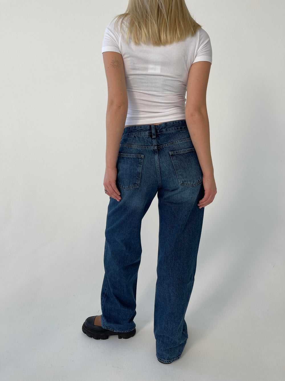 Sage baggy jeans - Mørkeblå denim