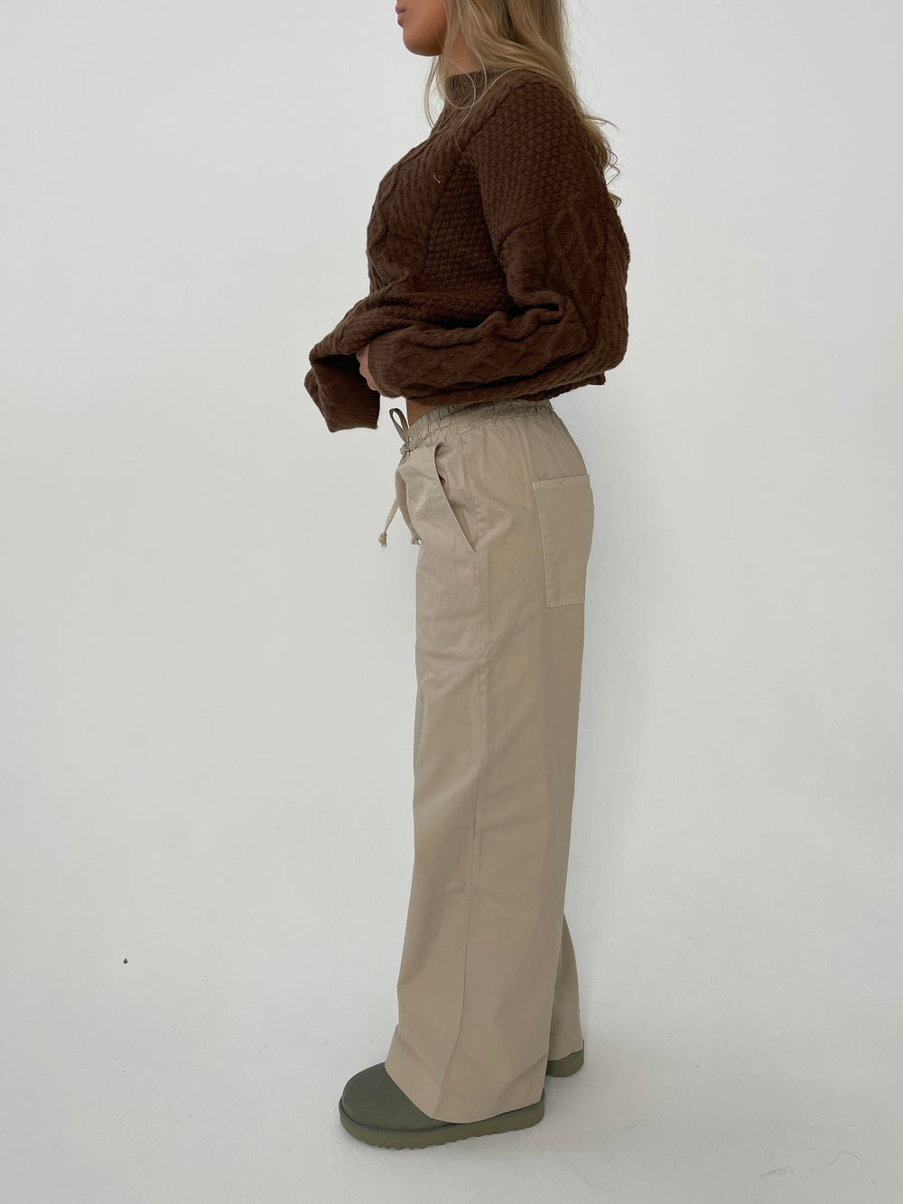Lucille bukser med snørelukning - Beige