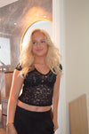 Hemilly bluse med bolder - Sort