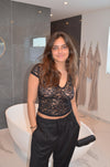 Hemilly bluse med bolder - Sort