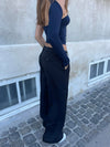 Britney lavtaljede suit bukser - Sort