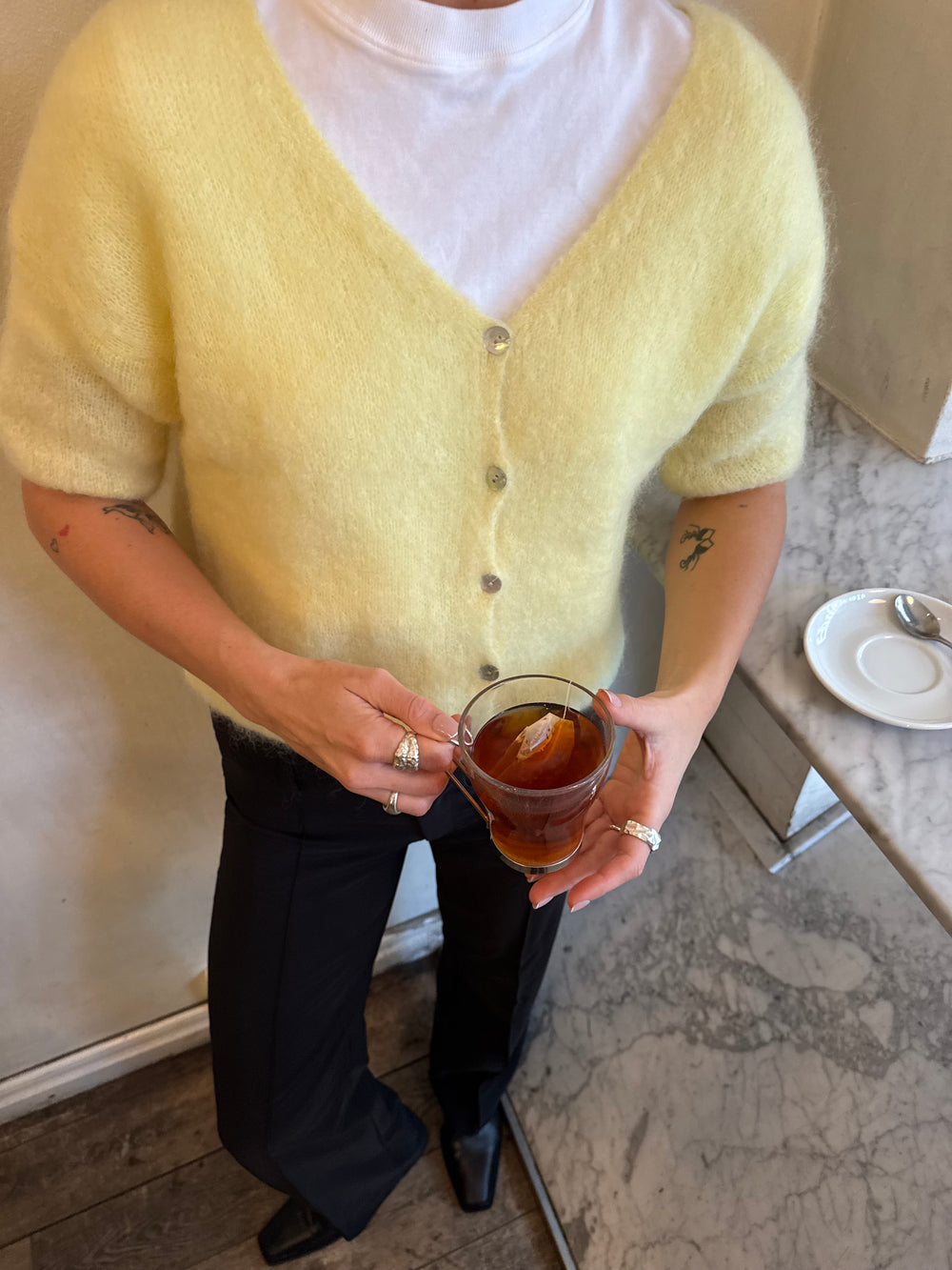 Annaly mohair cardigan - Gul