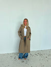 Josefine oversized trenchcoat - Mørk beige
