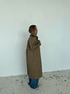 Josefine oversized trenchcoat - Mørk beige