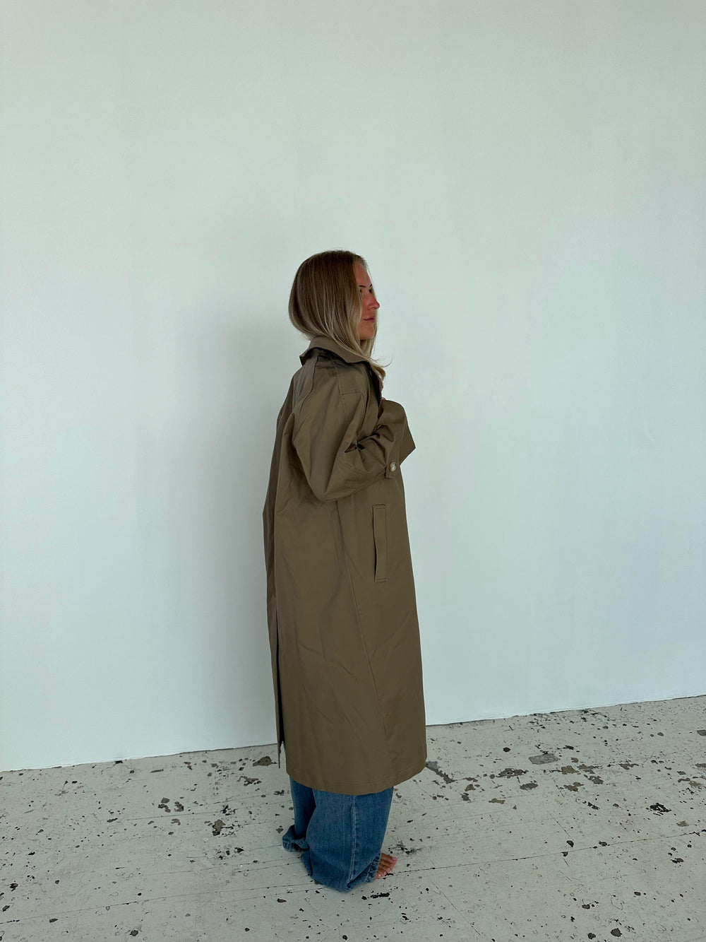 Josefine oversized trenchcoat - Mørk beige