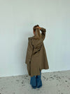 Josefine oversized trenchcoat - Mørk beige