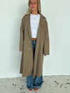Josefine oversized trenchcoat - Mørk beige
