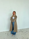 Josefine oversized trenchcoat - Mørk beige