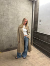 Josefine oversized trenchcoat - Mørk beige