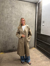 Josefine oversized trenchcoat - Mørk beige