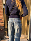 Alaia lavtaljede jeans med lyndetalje - Lys denim