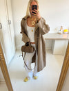 Josefine oversized trenchcoat - Mørk beige