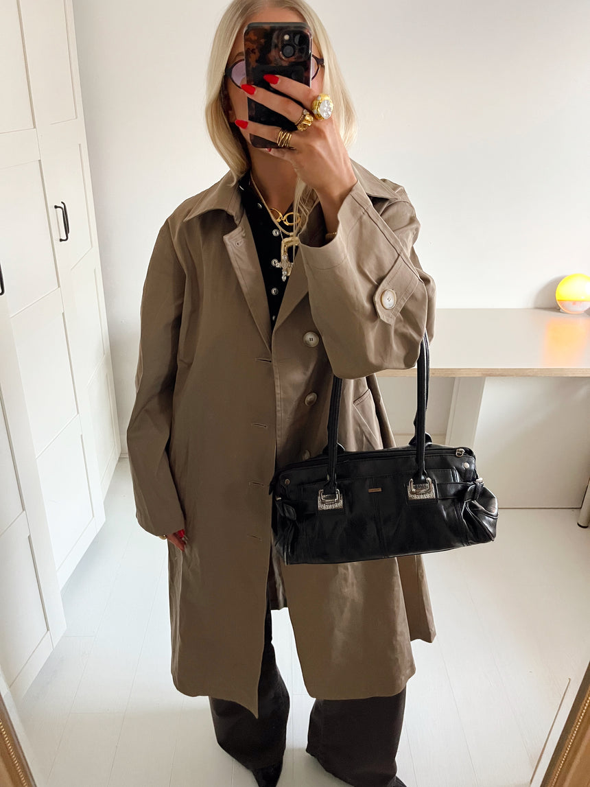 Josefine oversized trenchcoat - Mørk beige