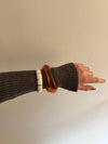 Eivora armbånd med striber - hvid/guld