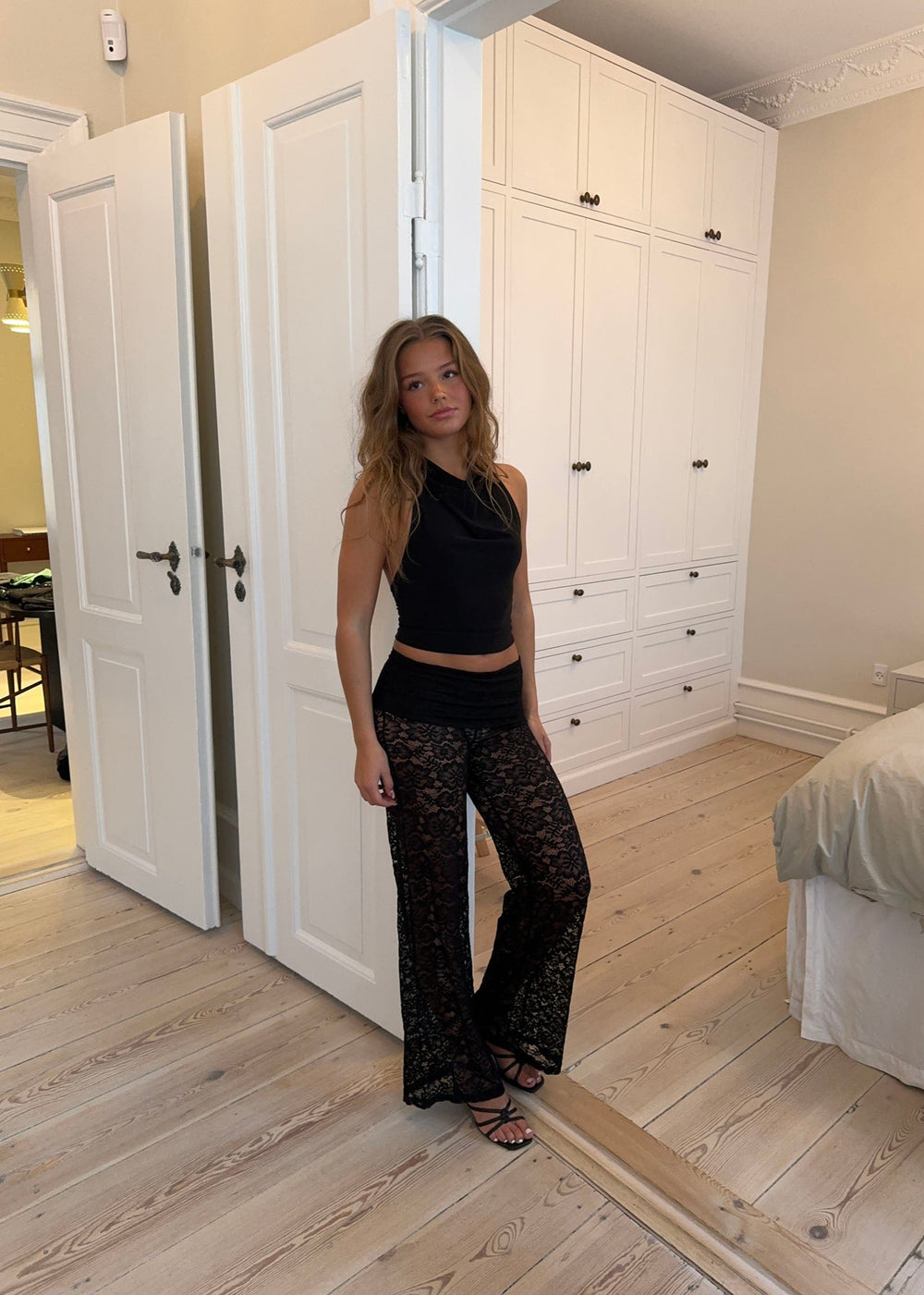 Marly blondebukser med kant - Sort