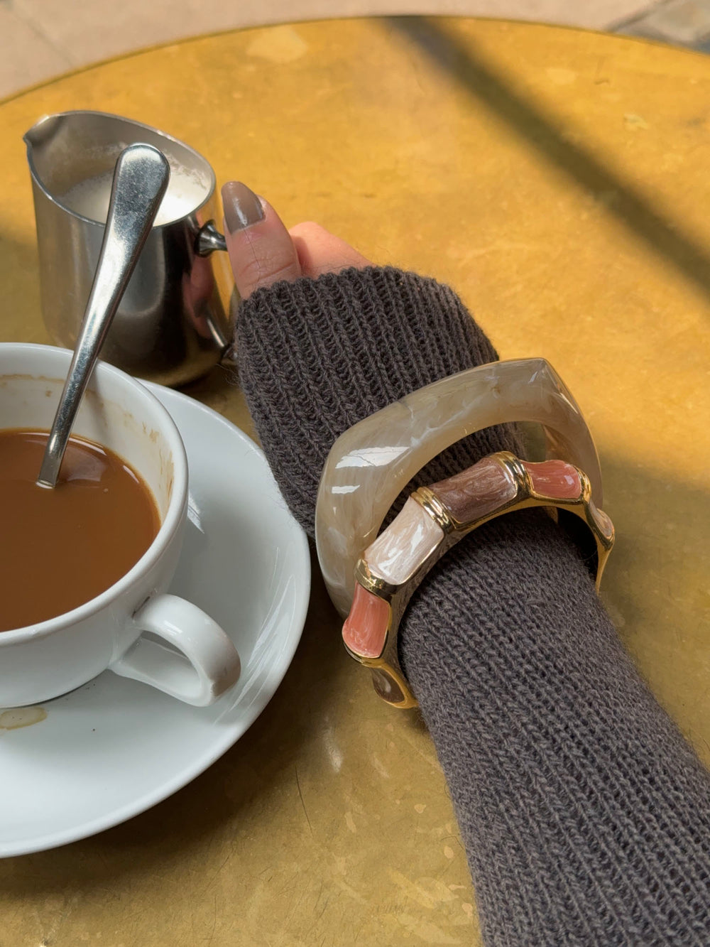 Lykke chunky armbånd - Honningfarvet