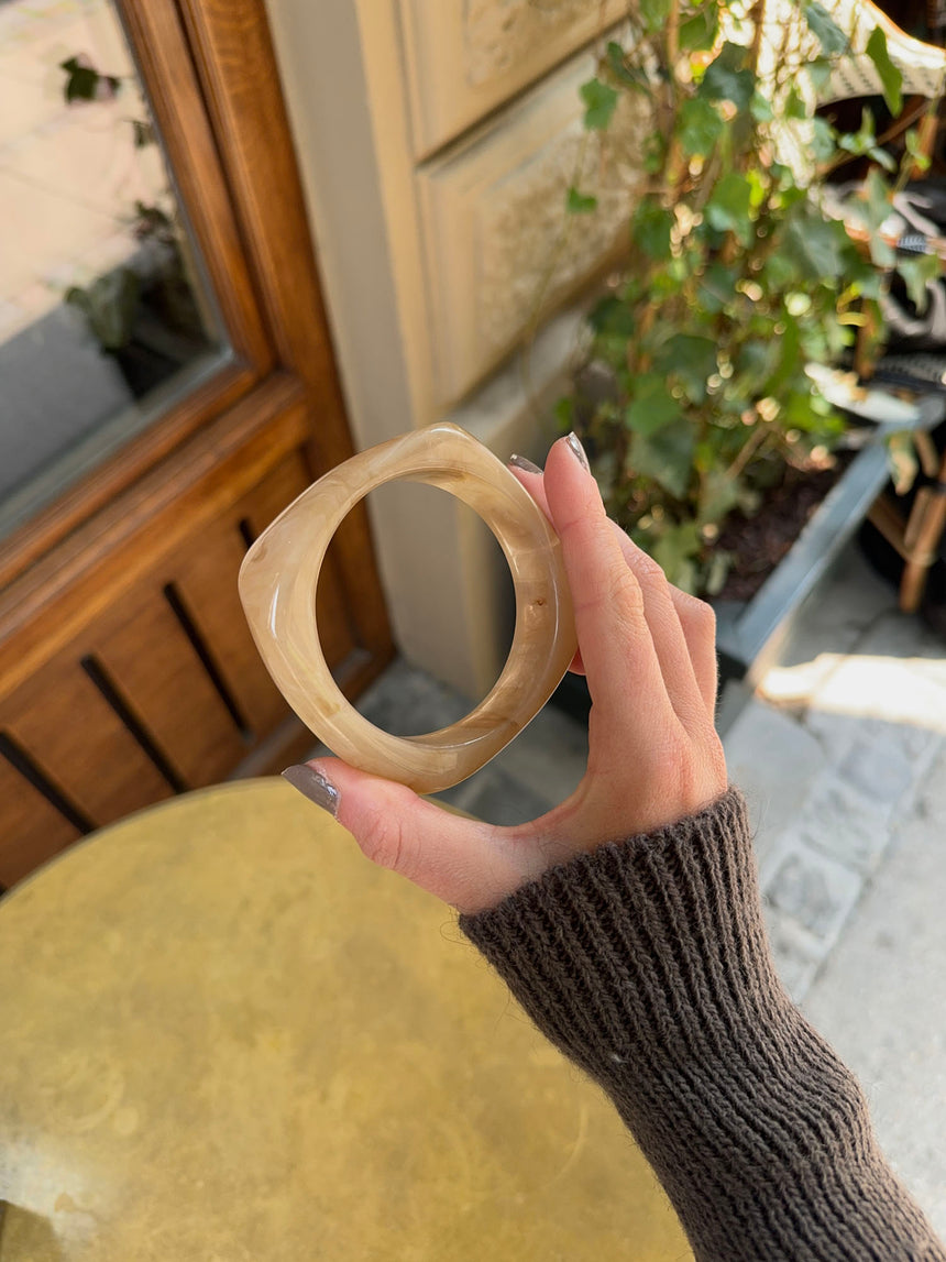 Lykke chunky armbånd - Honningfarvet