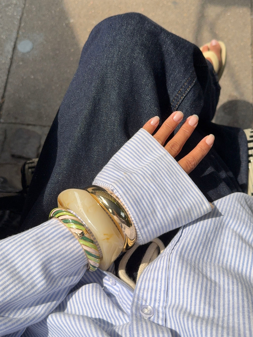 Lykke chunky armbånd - Off white