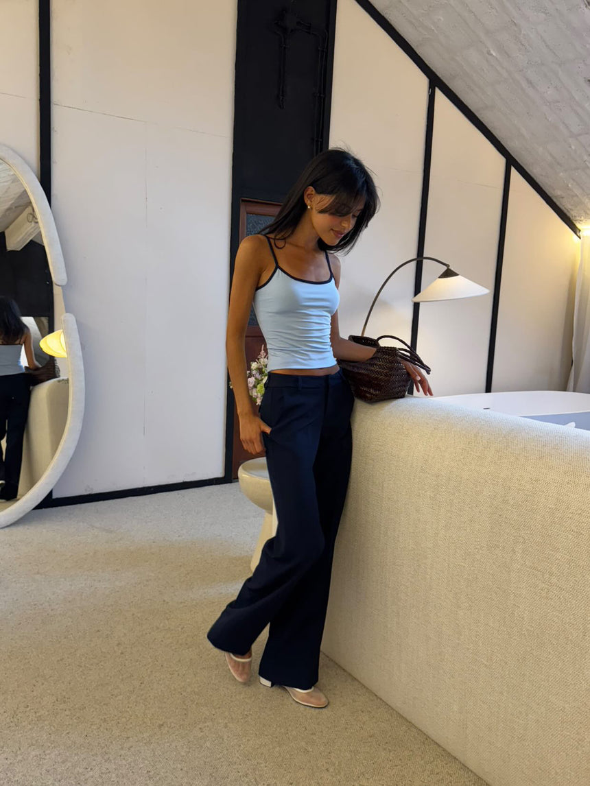 Britney lavtaljede suit bukser - navy