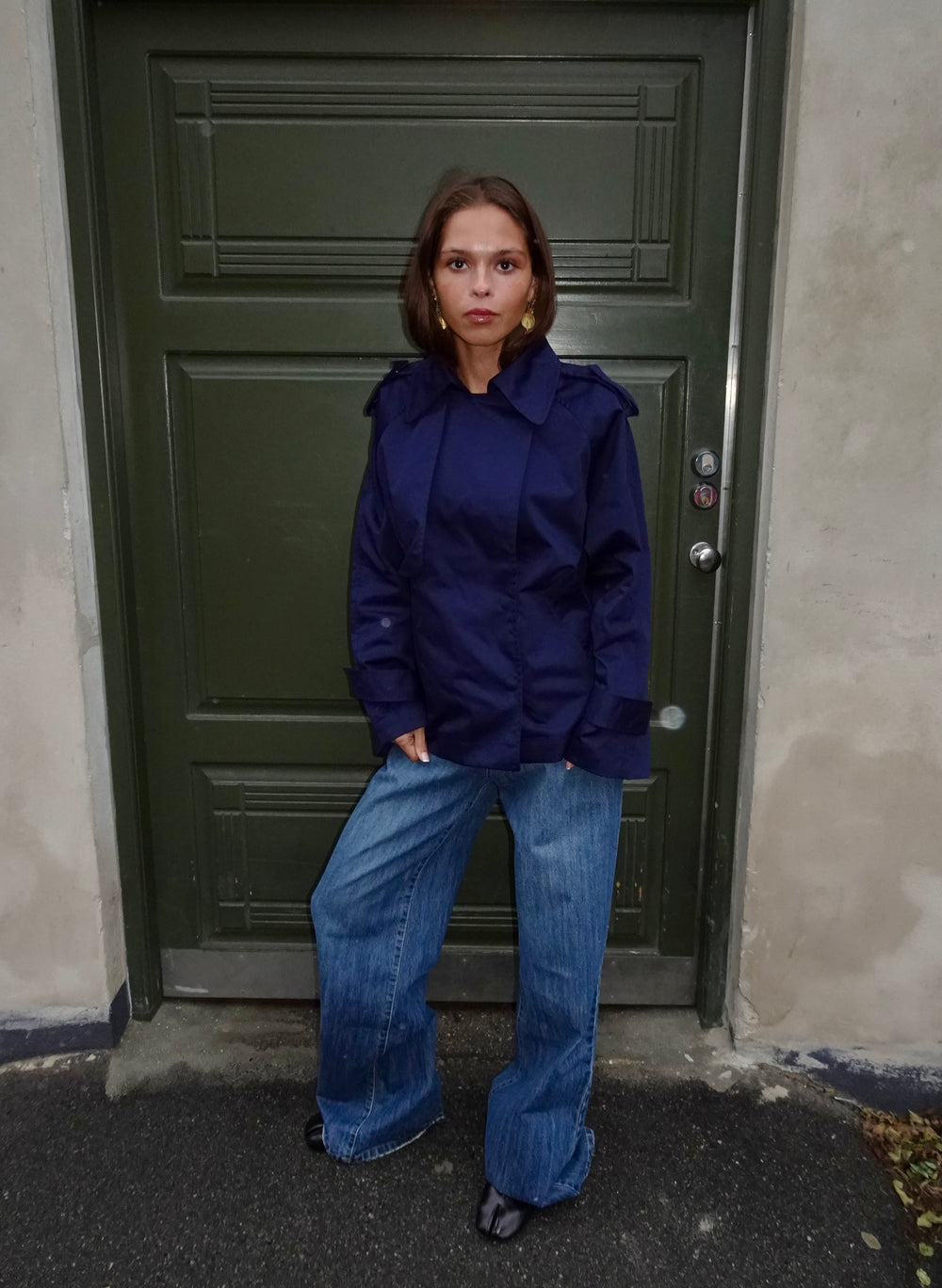 Tenny kort trenchcoat - Navy