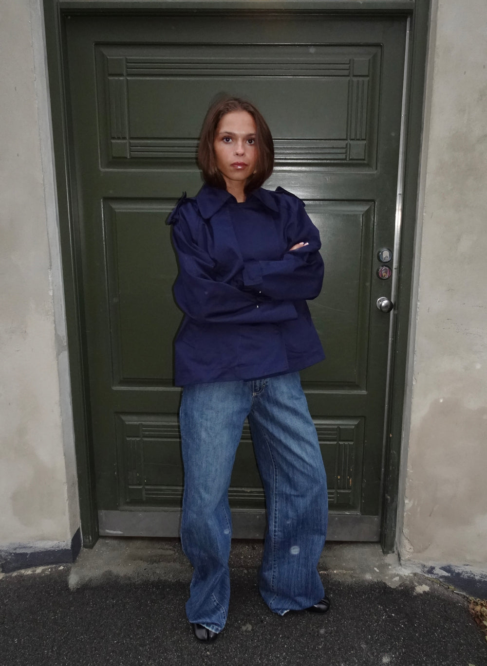 Tenny kort trenchcoat - Navy