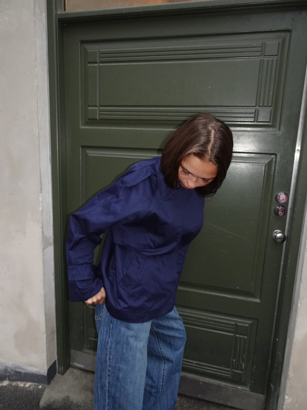 Tenny kort trenchcoat - Navy