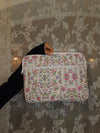 Honey computer sleeve - Off white med blomster