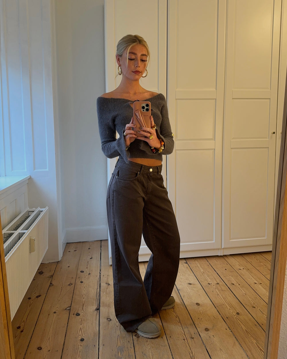 Audrey jeans - Mørkebrun