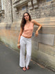 Herringbone bukser - Beige/hvid