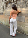 Herringbone bukser - Beige/hvid