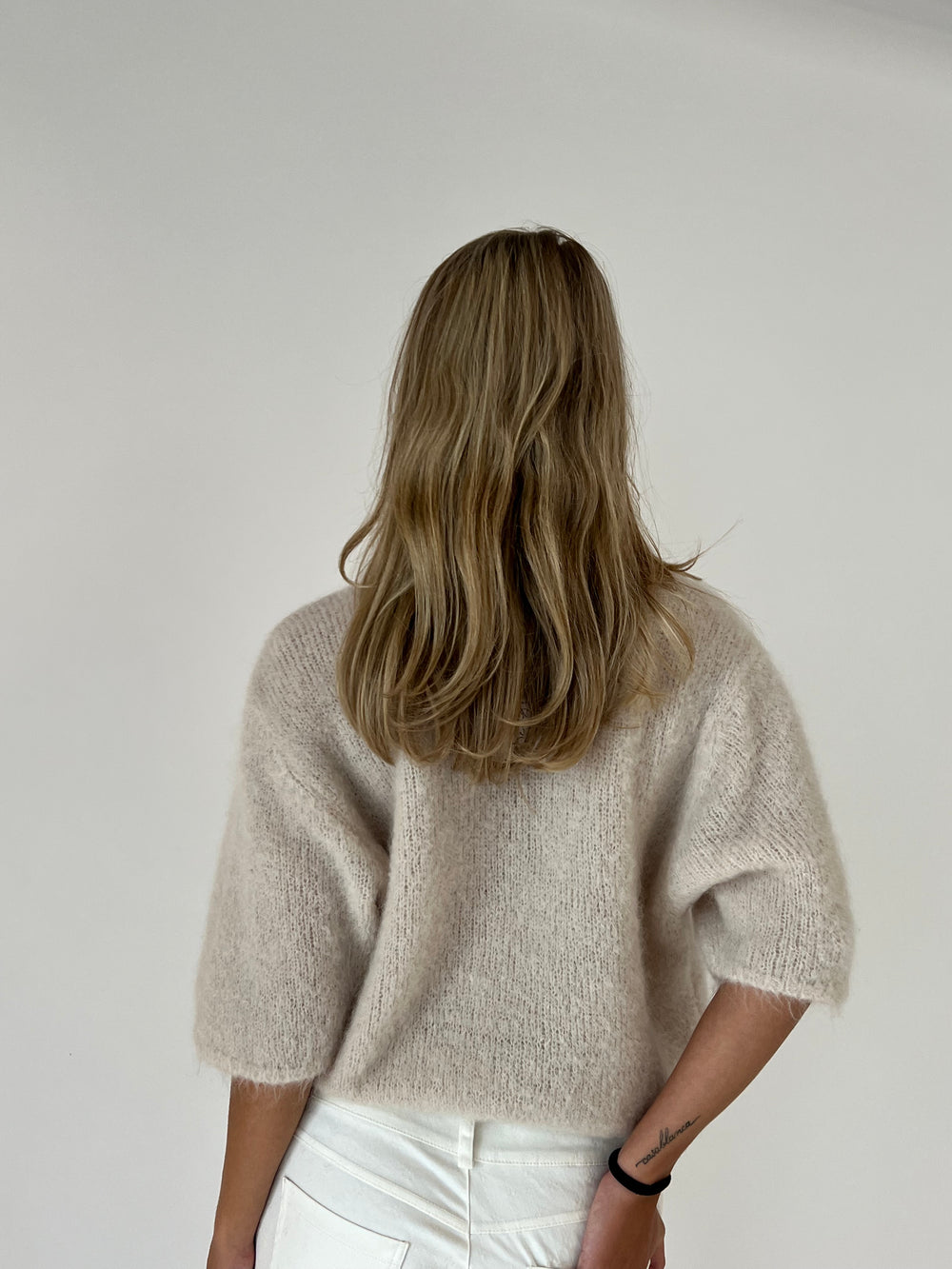 Elise t-shirt strik - Beige