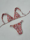 Veronica bikini med blomster - Lyserød/hvid