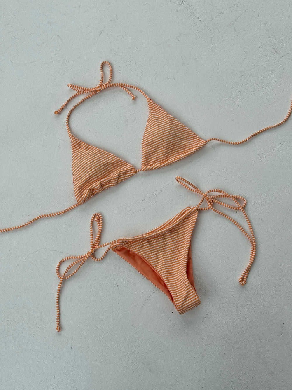 Zendaya bikini - Orange/hvide striber