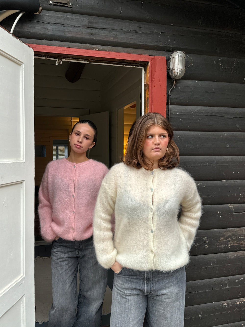 Jamilla mohair cardigan - Lyserød