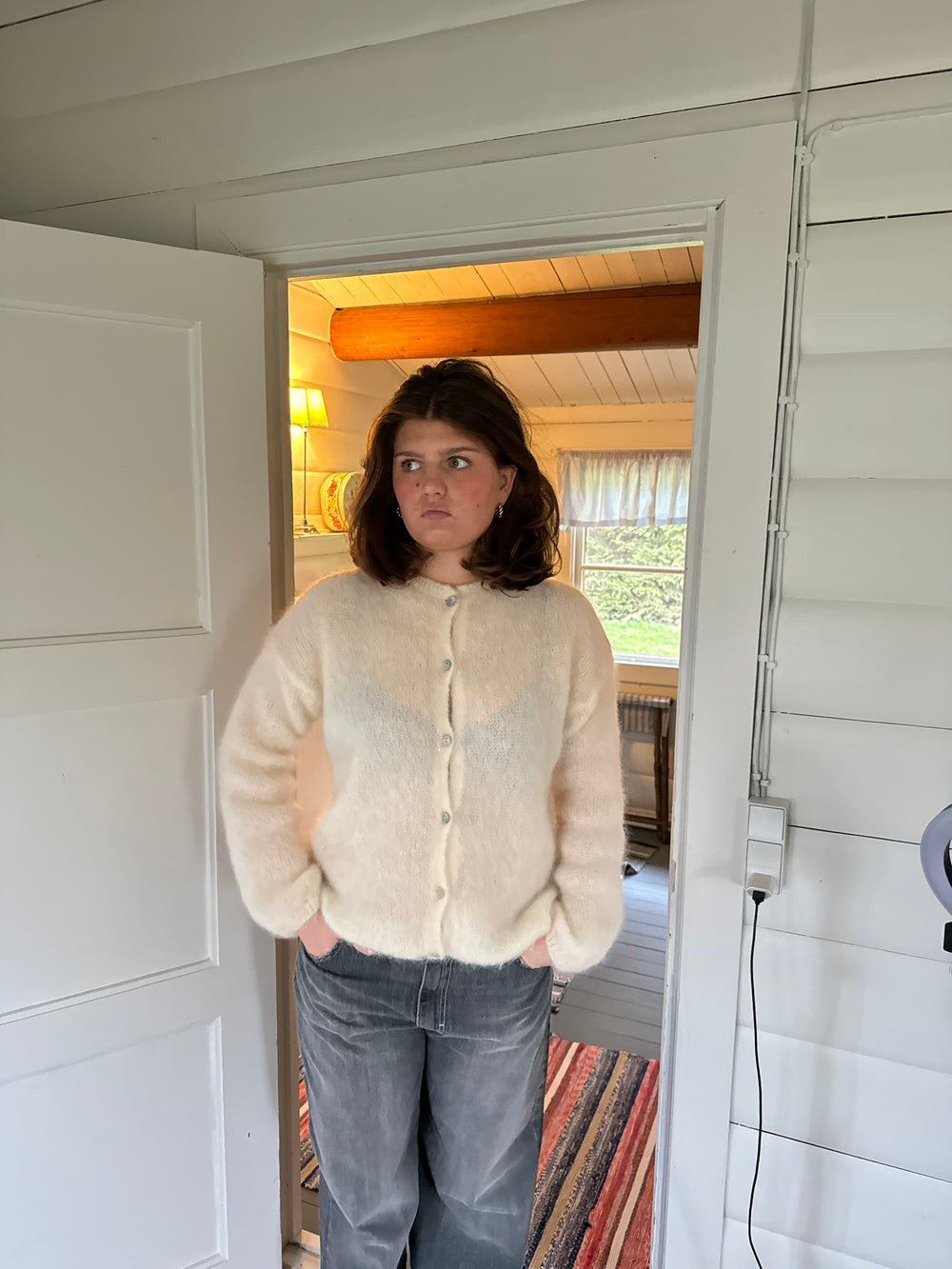 Jamilla mohair cardigan - Off white