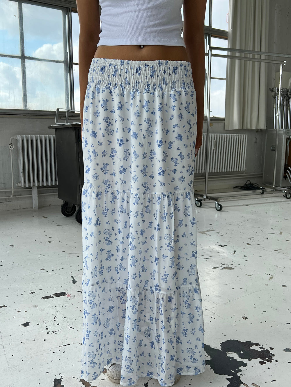 Mindy nederdel med blomsterprint