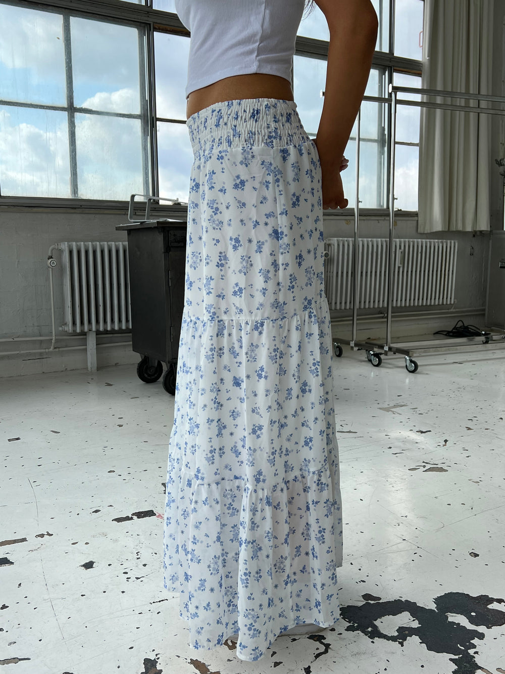 Mindy nederdel med blomsterprint