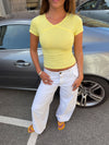 Solva t-shirt - Lysegul