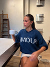 "Amour" striktrøje - Navy