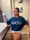 "Amour" striktrøje - Navy