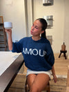 "Amour" striktrøje - Navy