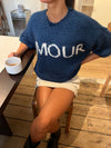 "Amour" striktrøje - Navy