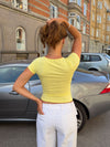 Solva t-shirt - Lysegul